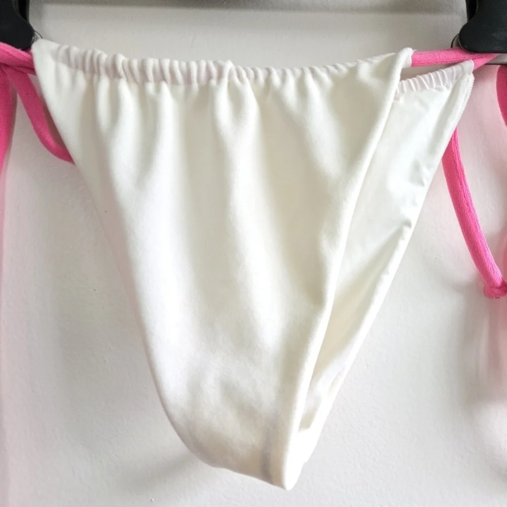 New Frankies Bikinis Tia Terry String Strawberry Shortcake Bikini Bottom NWT XL